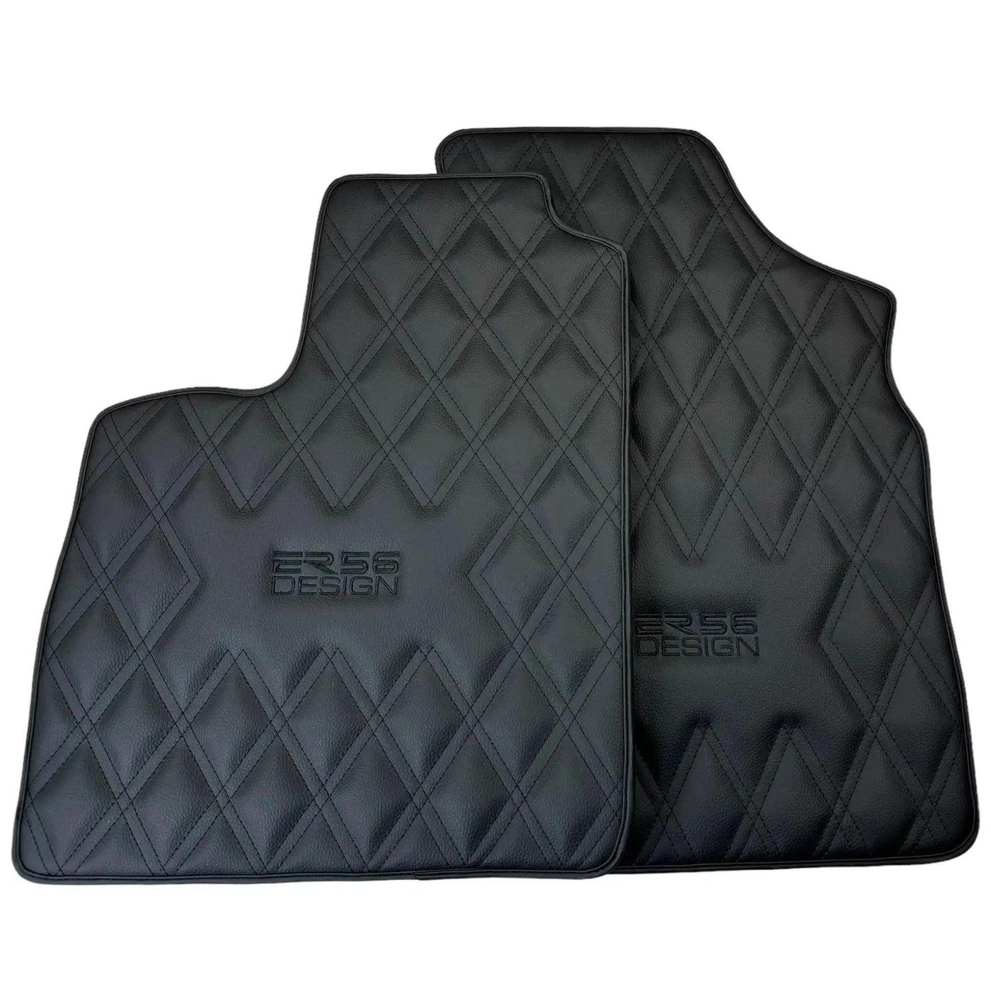 Black Floor Mats for Bentley Continental GT (2011–2018) with Leather | ER56 Design - AutoWin