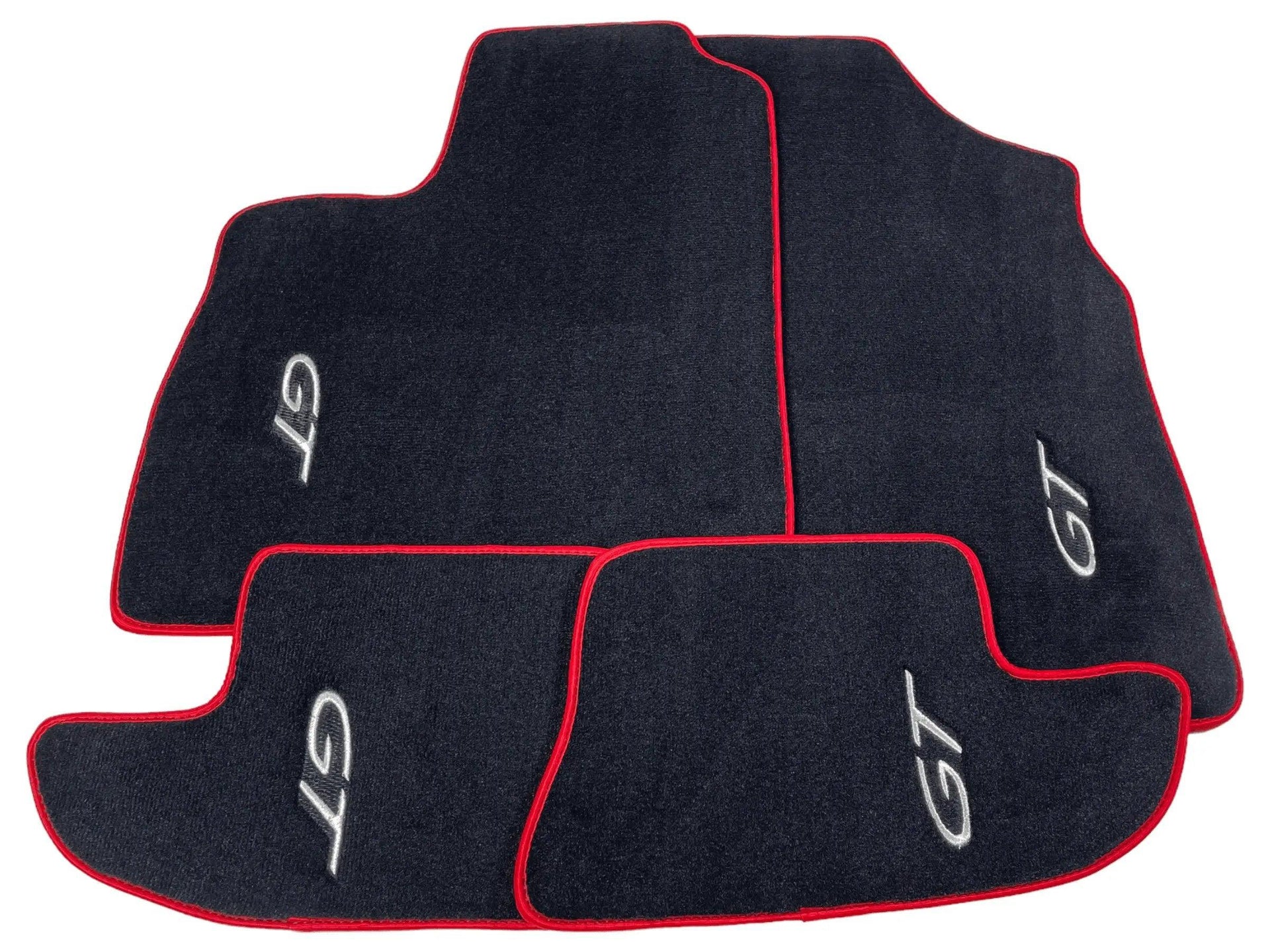 Black Floor Mats For Bentley Continental GT (2011–2018) With Red Trim - AutoWin
