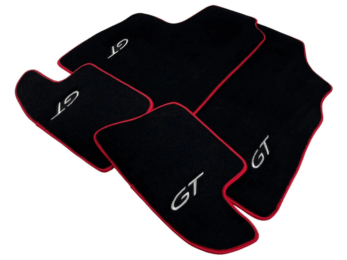 Black Floor Mats For Bentley Continental GT (2011–2018) With Red Trim - AutoWin