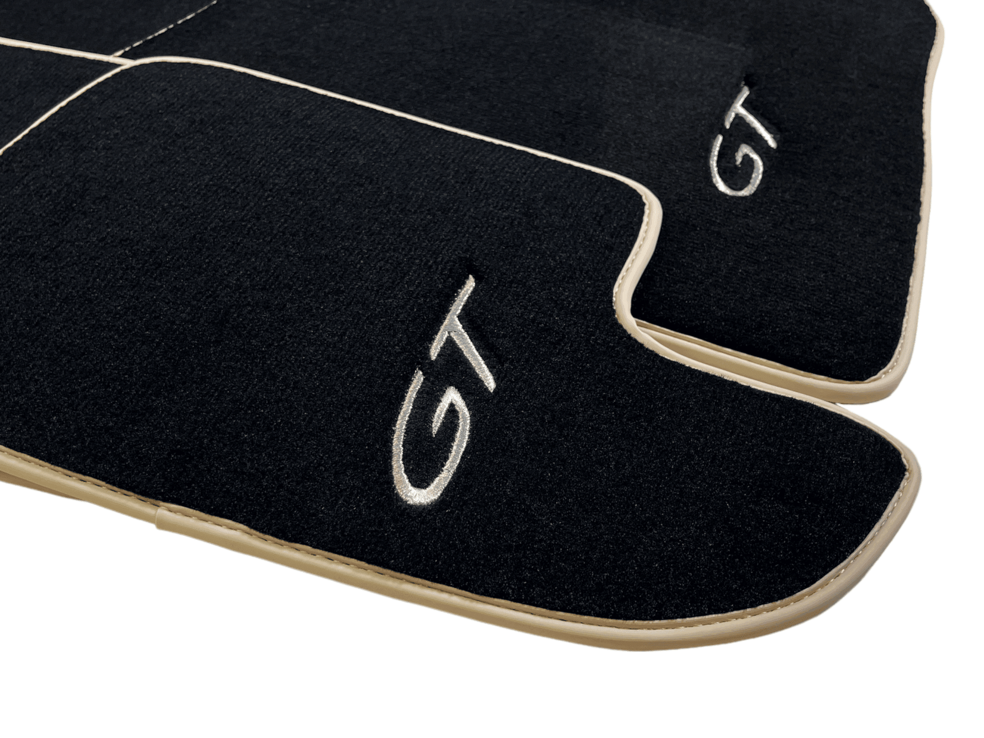 Black Floor Mats For Bentley Continental GTC (2006–2011) With Beige Trim - AutoWin