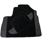Black Floor Mats for Bentley Continental GTC (2006–2011) with Dark Brown Leather | ER56 Design - AutoWin