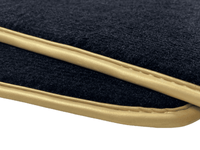 Black Floor Mats For Bentley Continental GTC (2006–2011) With Gold Color Trim - AutoWin