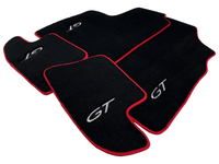 Black Floor Mats For Bentley Continental GTC (2006–2011) With Red Trim - AutoWin