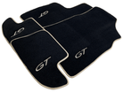 Black Floor Mats For Bentley Continental GTC (2011-2018) With Beige Trim - AutoWin