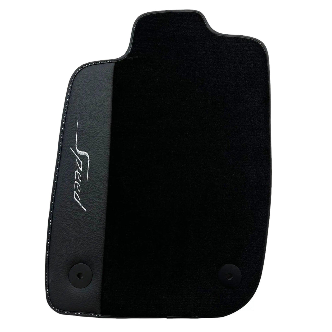 Black Floor Mats For Bentley Continental GTC (2018-2023) Speed with Leather - AutoWin