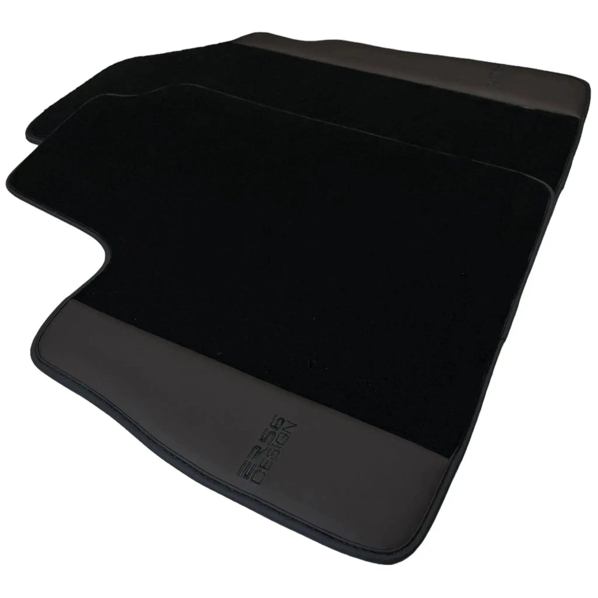 Black Floor Mats for Bentley Continental GTC (2018–2023) with Dark Brown Leather | ER56 Design - AutoWin