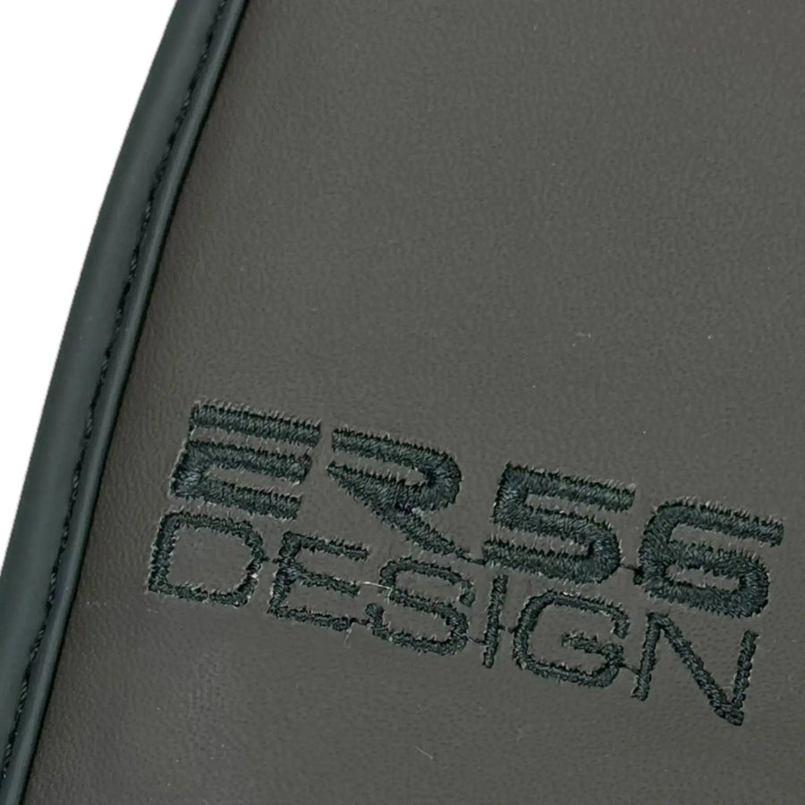 Black Floor Mats for Bentley Continental GTC (2018–2023) with Dark Brown Leather | ER56 Design - AutoWin