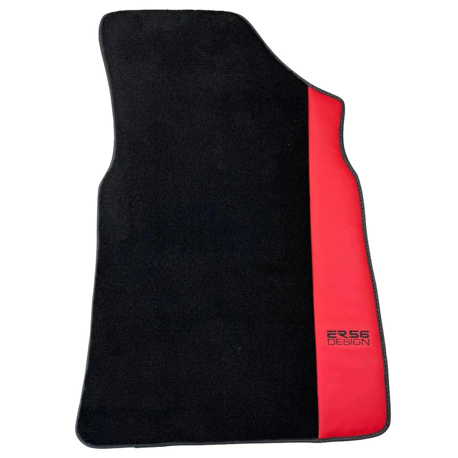 Black Floor Mats for Bentley Continental GTC (2018–2023) with Red Leather | ER56 Design - AutoWin