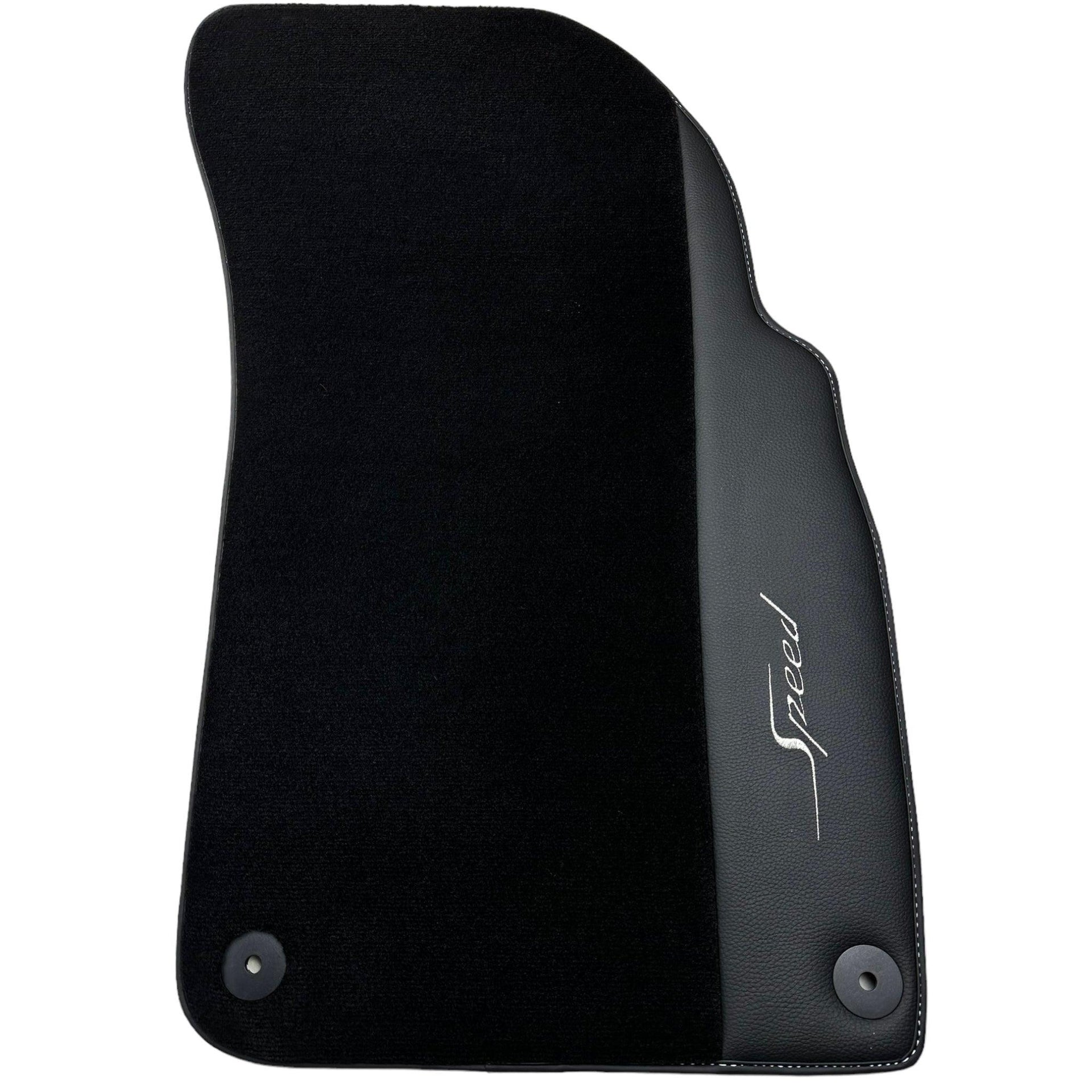 Black Floor Mats For Bentley Flying Spur (2005-2013) with Leather - AutoWin