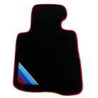 Black Floor Mats For BMW 4 Series F33 With Red Trim - AutoWin