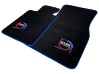Black Floor Mats For BMW Gran Tourer F46 (2015-2022) 7 Seats ER56 Design Limited Edition Blue Trim - AutoWin