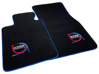 Black Floor Mats For BMW G60 (2023-2026) Sedan ER56 Design Limited Edition Blue Trim - AutoWin