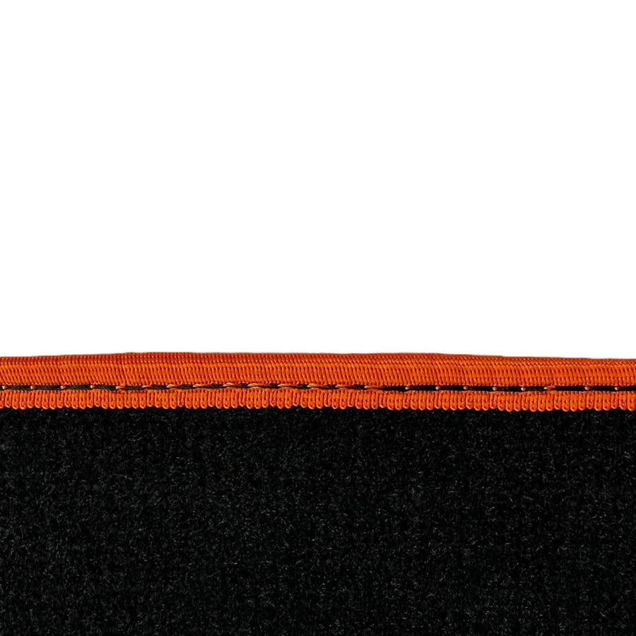 Black Floor Mats For BMW Gran Tourer F46 (2015-2022) 5 Seats | Orange Trim - AutoWin