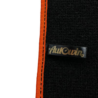 Black Floor Mats For BMW 5 Series G30 | Orange Trim - AutoWin