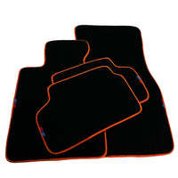 Black Floor Mats For BMW G61 (2023-2026) Touring | Orange Trim - AutoWin