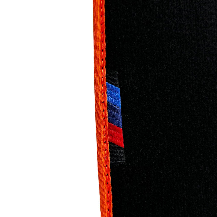 Black Floor Mats For BMW G61 (2023-2026) Touring | Orange Trim - AutoWin