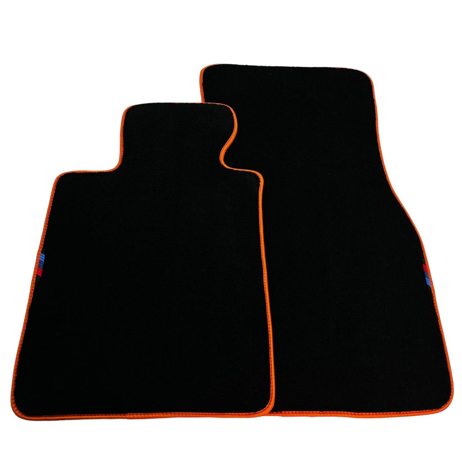 Black Floor Mats For BMW G61 (2023-2026) Touring | Orange Trim - AutoWin