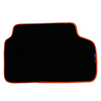 Black Floor Mats For BMW Gran Tourer F46 (2015-2022) 7 Seats | Orange Trim - AutoWin