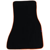 Black Floor Mats For BMW G60 (2023-2026) Sedan | Orange Trim - AutoWin