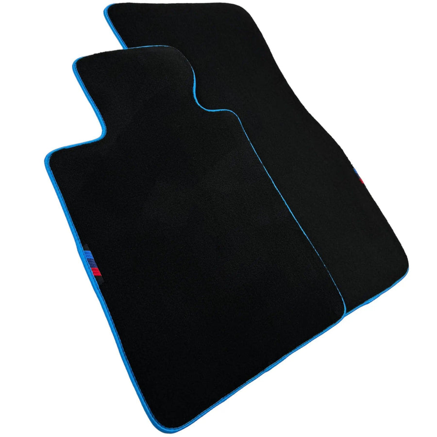 Black Floor Mats For BMW M3 G81 Touring (2022-2026) | Sky Blue Trim - AutoWin