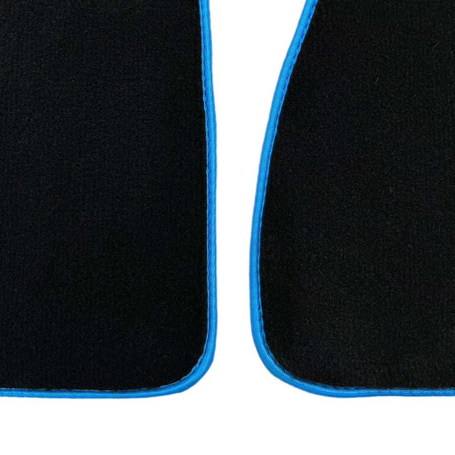 Black Floor Mats For BMW G60 (2023-2026) Sedan | Sky Blue Trim - AutoWin