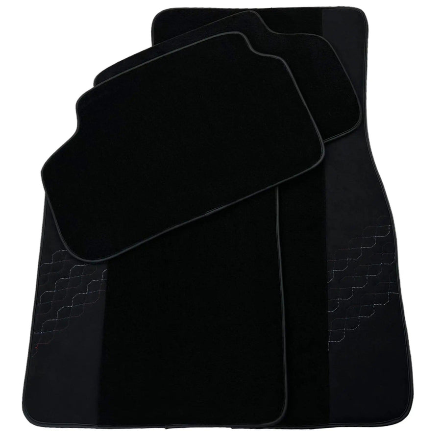 Black Floor Mats for BMW 2 Series M5 G90 (2023-2026) Sedan with Alcantara Leather - AutoWin