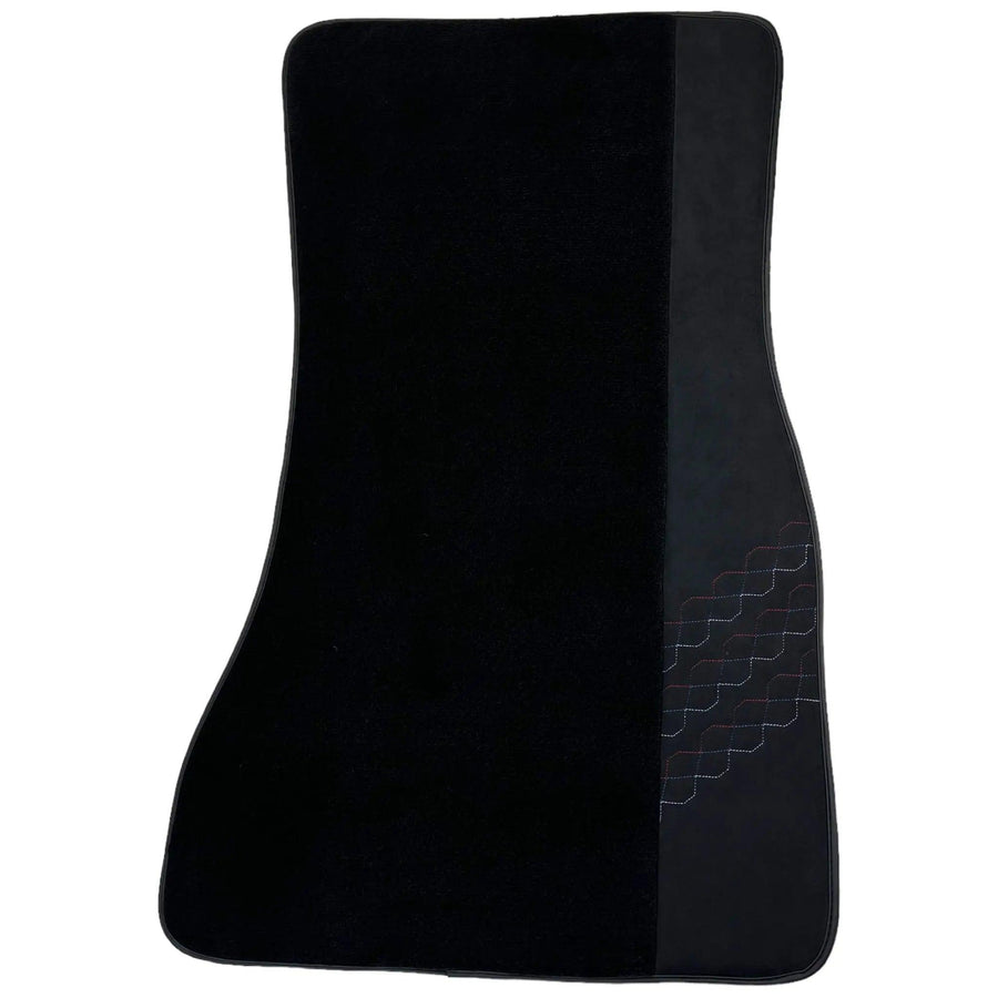 Black Floor Mats for BMW 2 Series Gran Tourer F46 (2015-2022) 5 Seats with Alcantara Leather - AutoWin