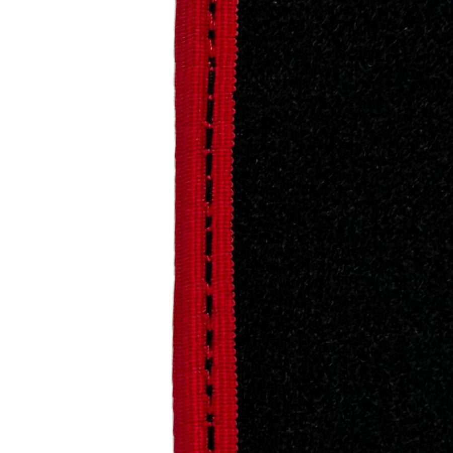Black Floor Mats For Chevrolet Corvette C7 (2014-2019) | Red Trim - AutoWin
