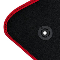 Black Floor Mats For Chevrolet Corvette C7 (2014-2019) | Red Trim - AutoWin
