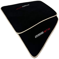 Black Floor Mats for Ferrari 296 GTB (2022-2024) with Beige Trim - AutoWin