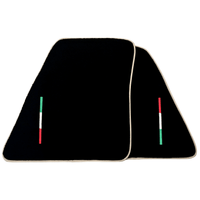 Black Floor Mats for Ferrari 296 GTS (2022-2024) with Beige Trim - AutoWin