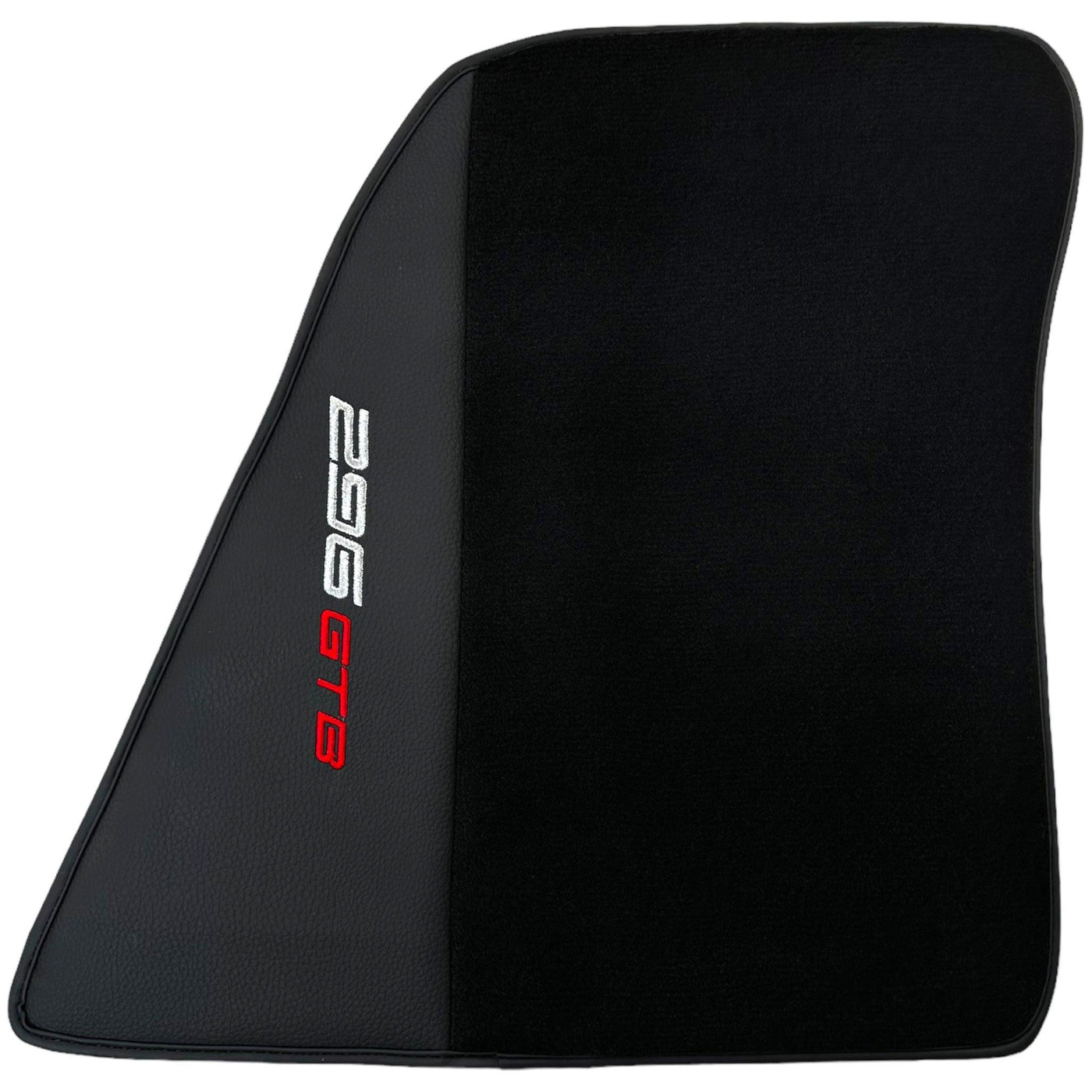 Black Floor Mats for Ferrari 296 GTB (2022-2024) with Leather - AutoWin