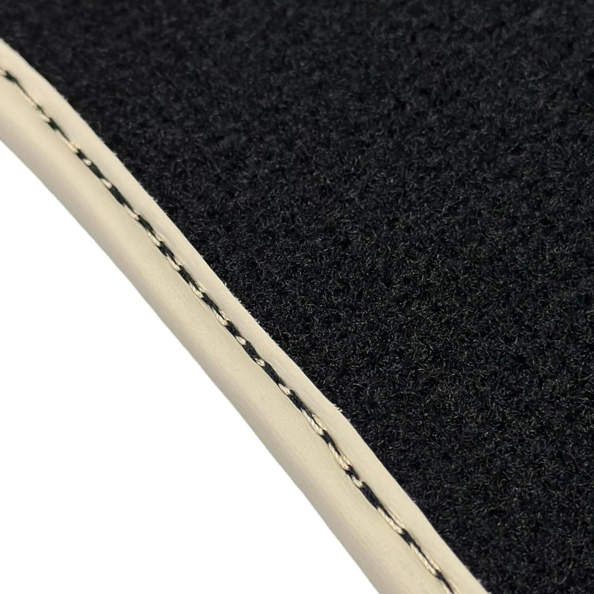 Black Floor Mats for Ferrari 296 GTB (2022-2027) with Leather | Beige Trim