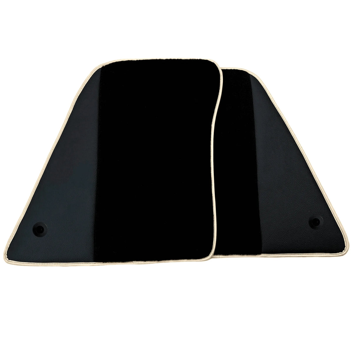 Black Floor Mats for Ferrari 296 GTB (2022-2027) with Leather | Beige Trim