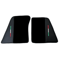 Black Floor Mats for Ferrari 296 GTS (2022-2024) with Leather - AutoWin