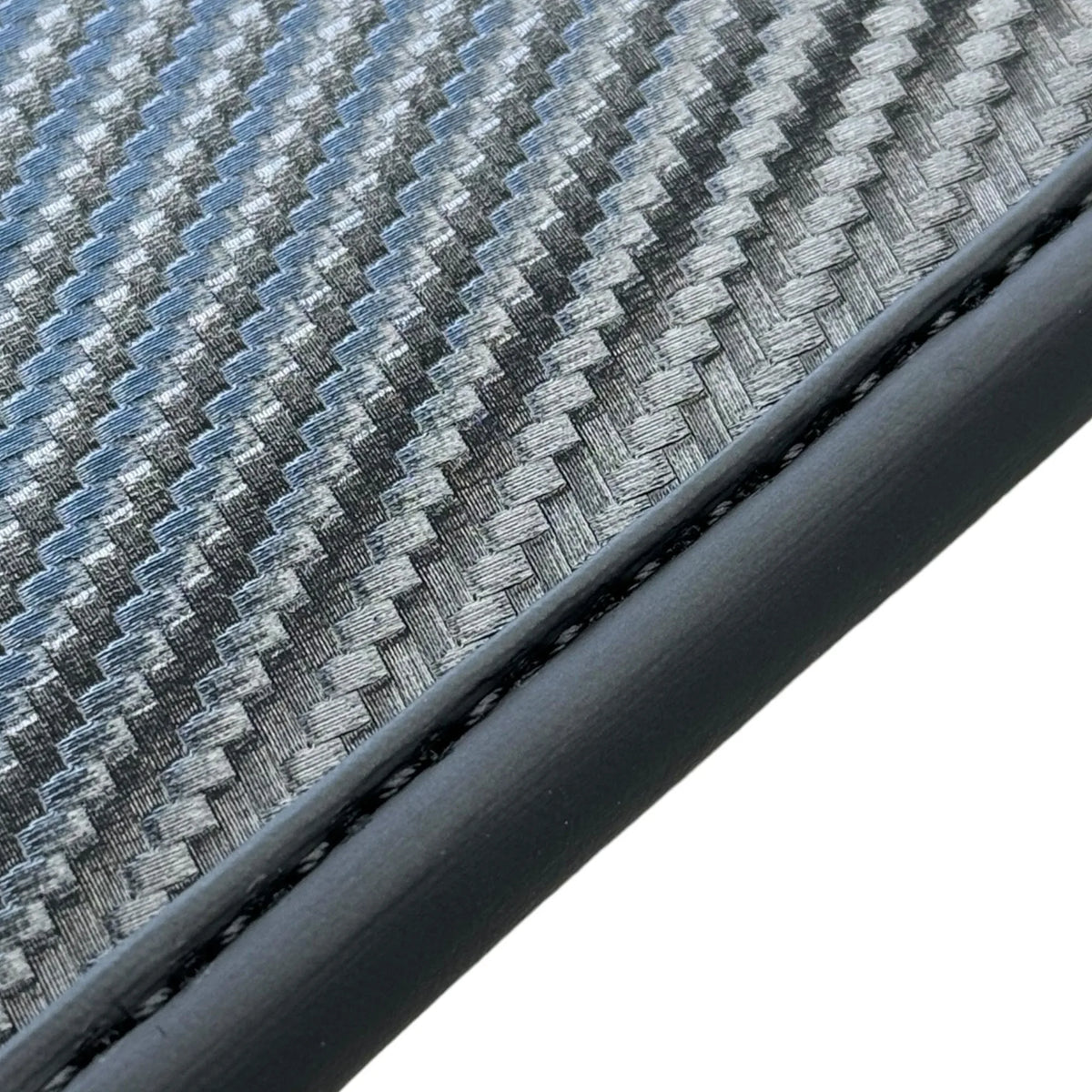 Black Floor Mats for Ferrari 296 GTS (2022-2027) with Carbon Fiber - AutoWin