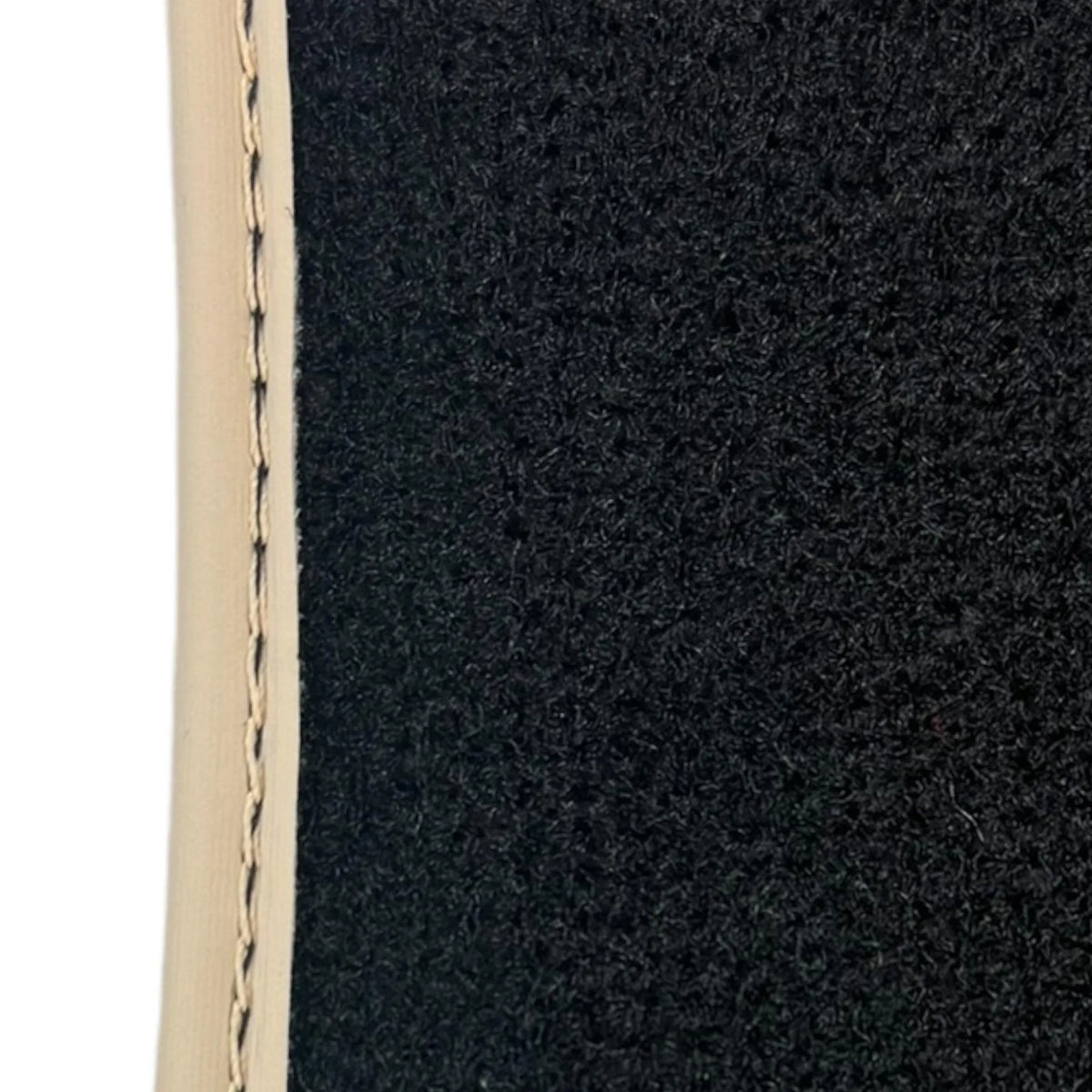 Black Floor Mats for Ferrari 296 GTS (2022-2027) with Leather and Beige Trim - AutoWin
