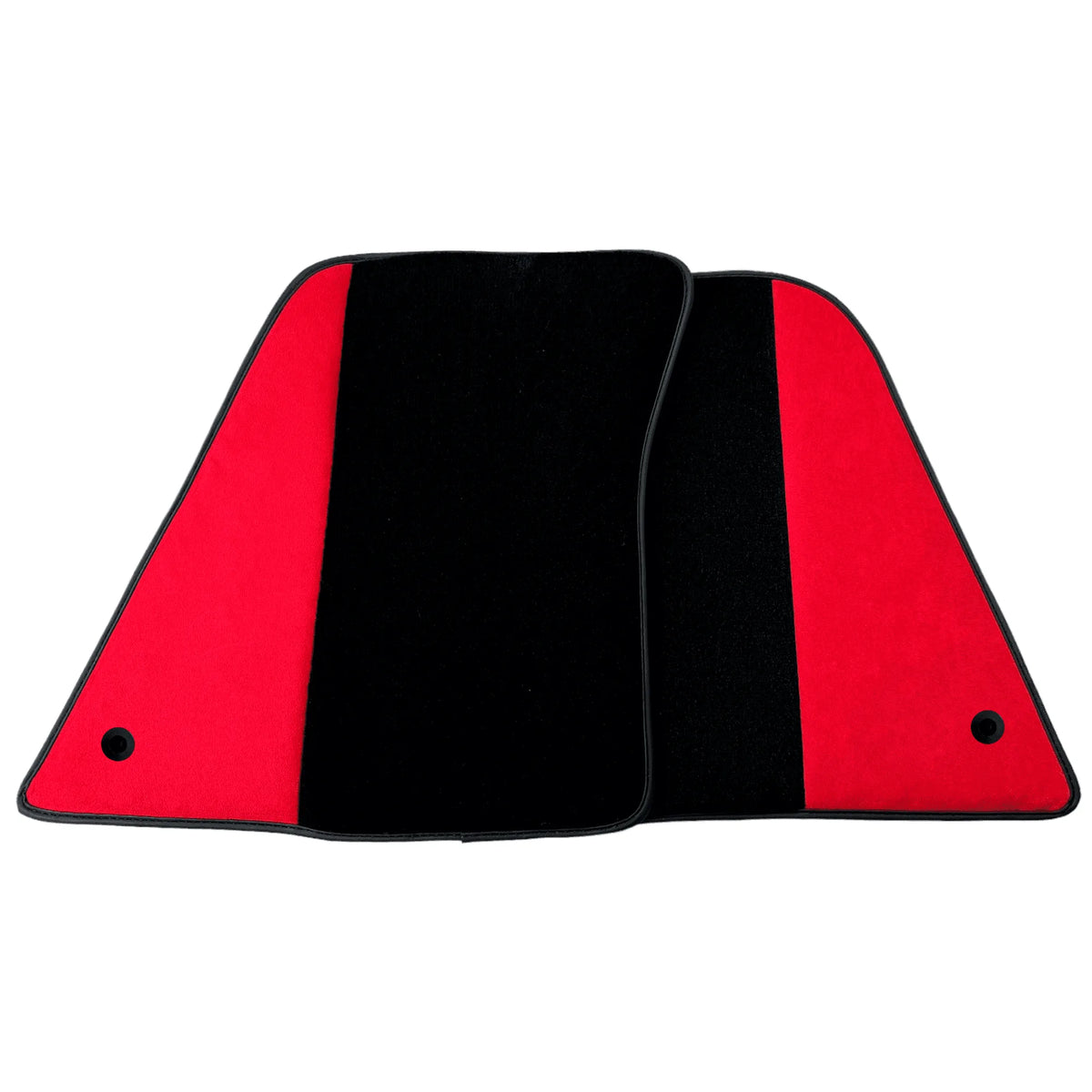Black Floor Mats for Ferrari 296 GTS (2022-2027) with Red Alcantara Leather - AutoWin