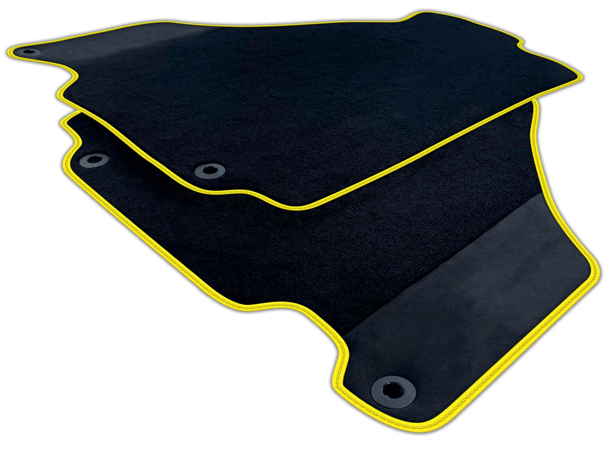 Black Floor Mats for Ferrari 360 (1999-2005) with Alcantara Leather | Various Trim Colors