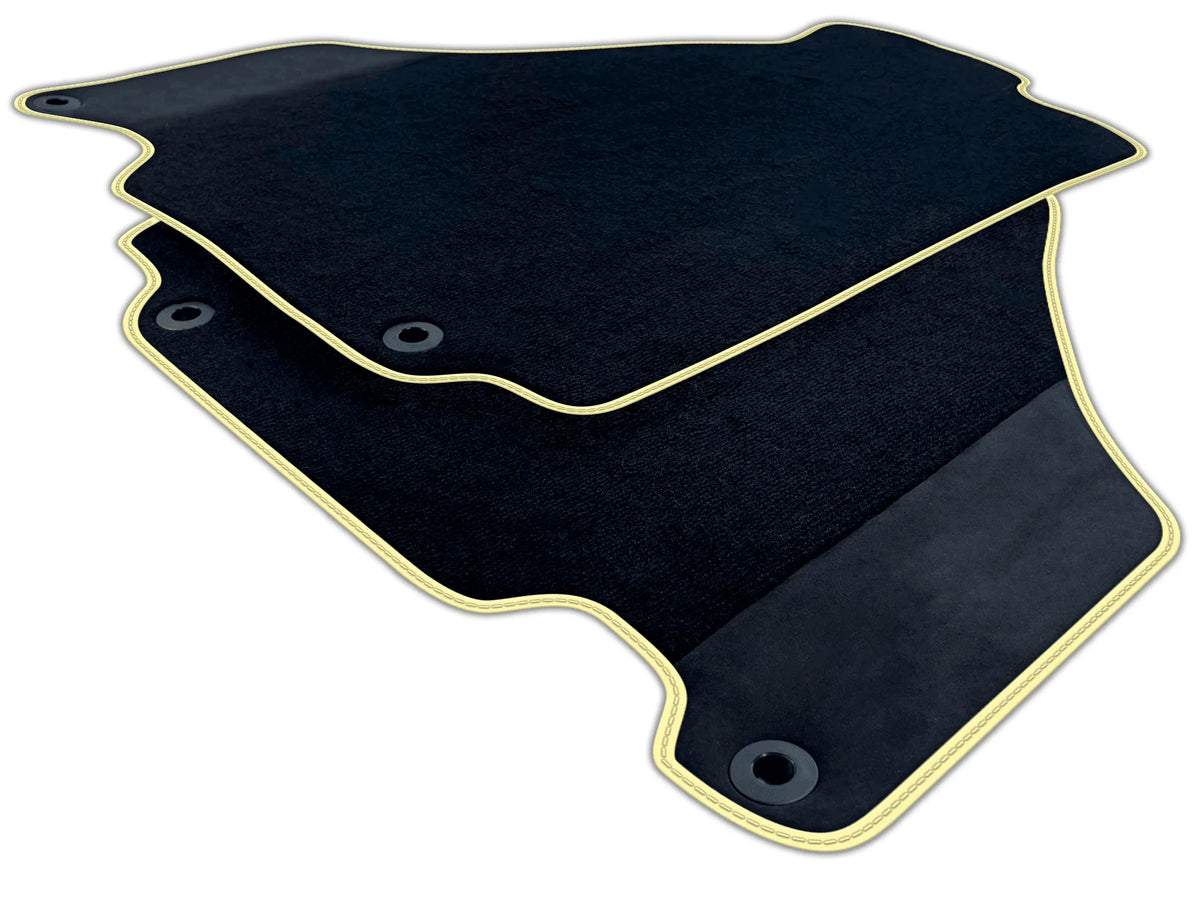 Black Floor Mats for Ferrari 360 (1999-2005) with Alcantara Leather | Various Trim Colors