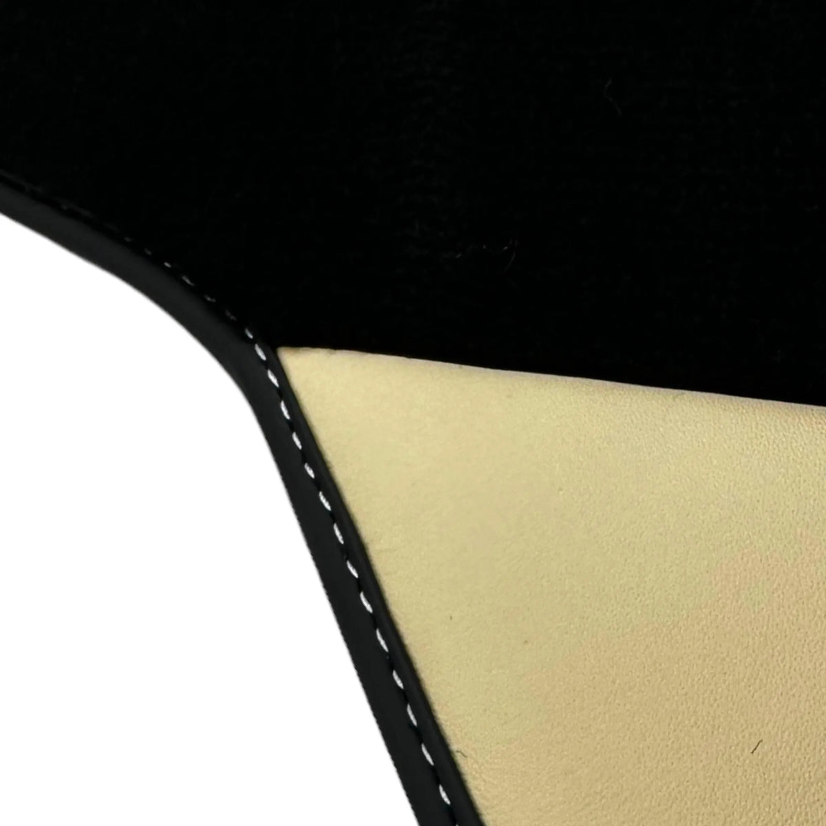 Black Floor Mats for Ferrari 458 GT2 (2012-2015) with Crema Nappa Leather