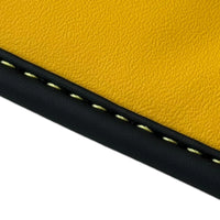 Black Floor Mats for Ferrari 458 GT2 (2012-2015) with Yellow Leather