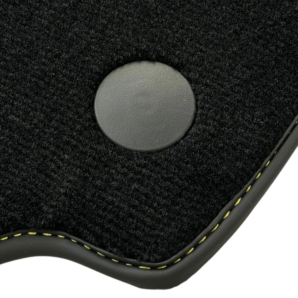 Black Floor Mats for Ferrari 458 GT2 (2012-2015) with Yellow Leather