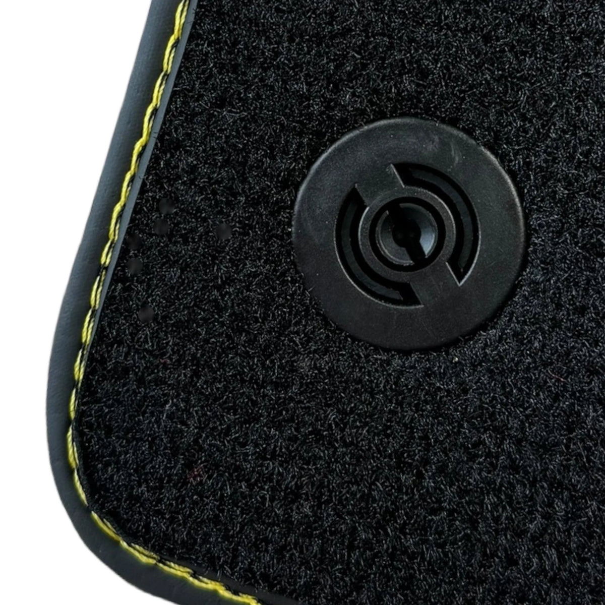 Black Floor Mats for Ferrari 458 GT2 (2012-2015) with Yellow Leather
