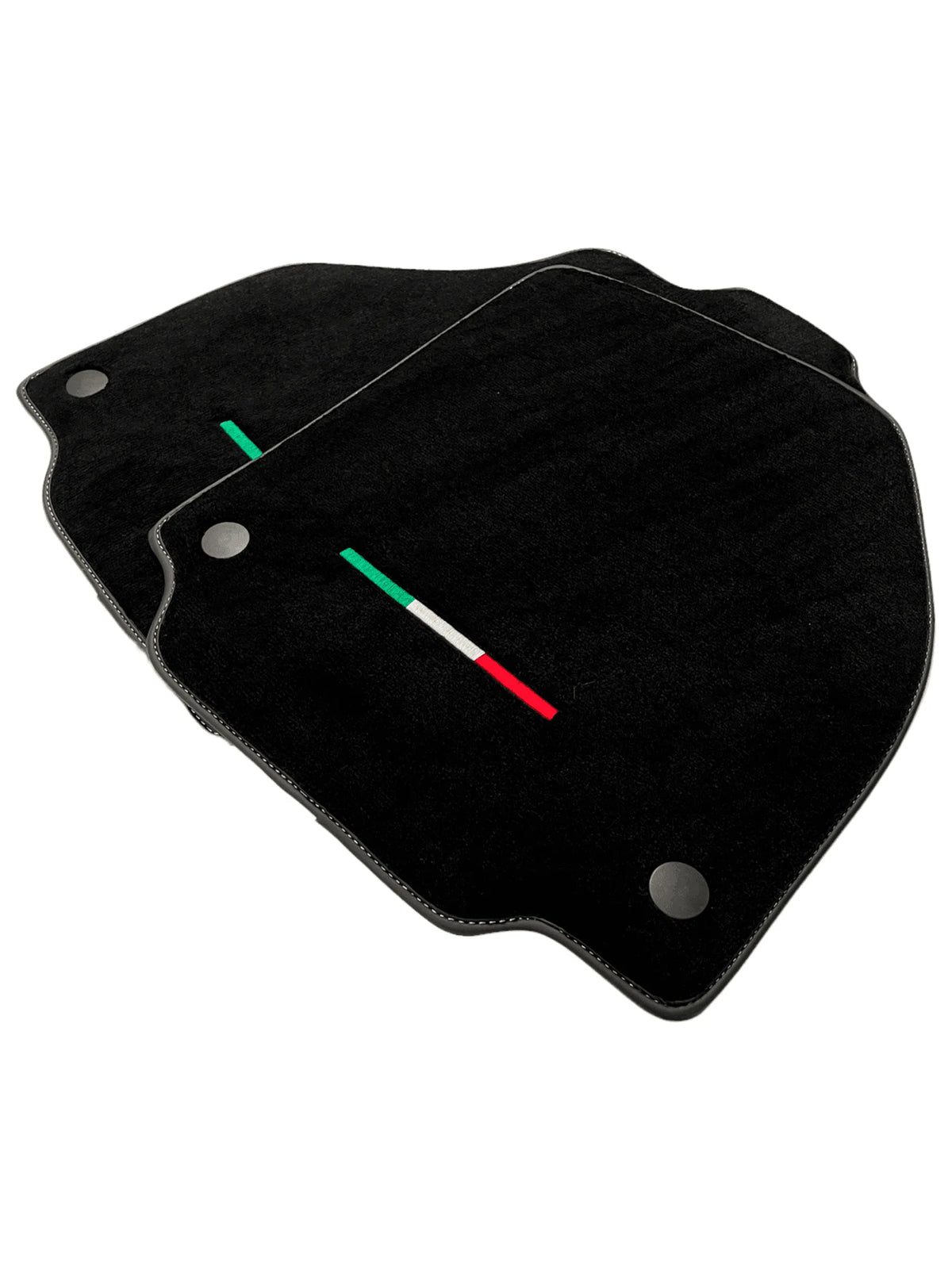 Black Floor Mats For Ferrari 458 Gt2 2012-2015 Yellow Sewing - AutoWin