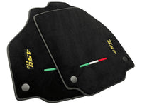 Black Floor Mats For Ferrari 458 Gt2 2012-2015 Yellow Sewing - AutoWin