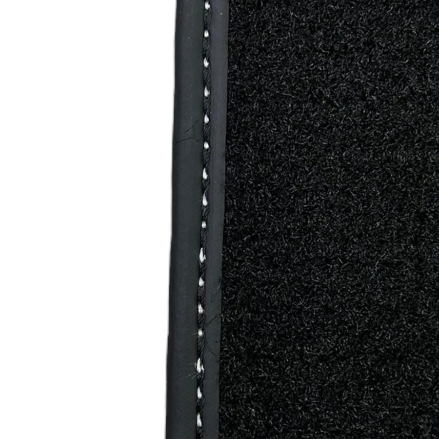 Black Floor Mats for Ferrari 458 Italia (2009-2015) with Crema Nappa Leather