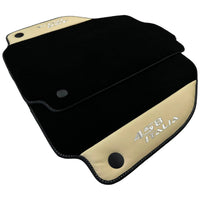 Black Floor Mats for Ferrari 458 Italia (2009-2015) with Crema Nappa Leather - AutoWin