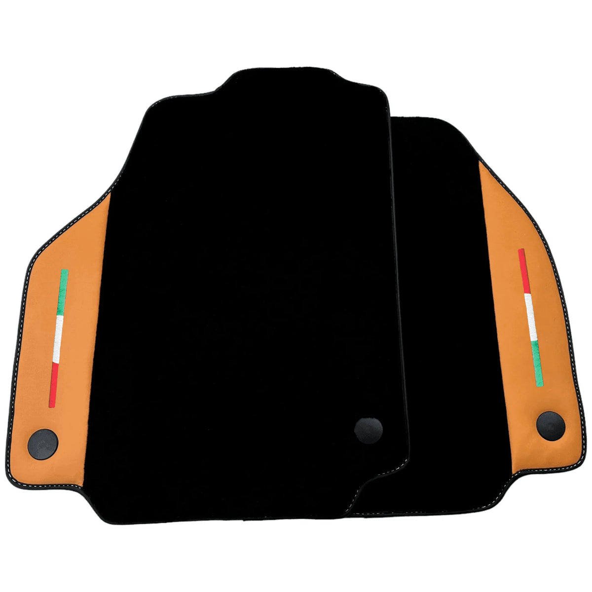 Black Floor Mats for Ferrari 458 Spider (2012-2015) with Beige Nappa Leather | Italian Edition - AutoWin