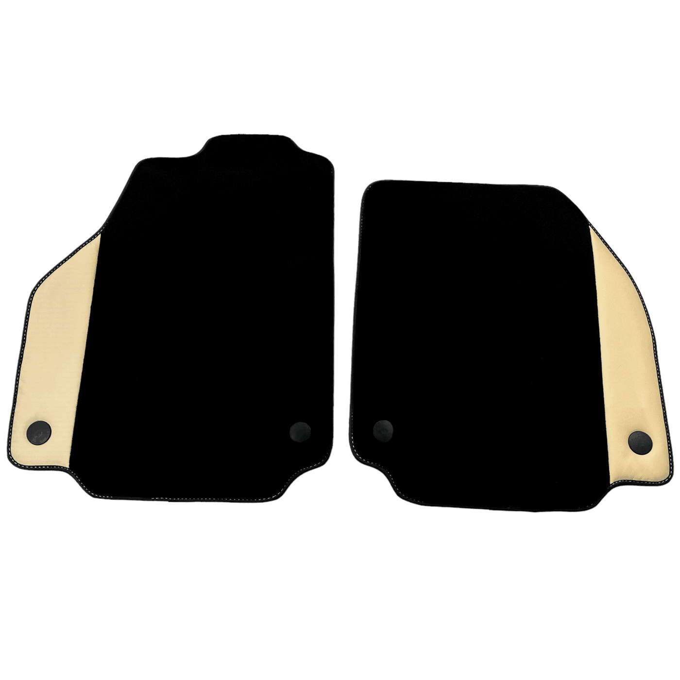 Black Floor Mats for Ferrari 488 Pista Spider (2019-2021) with Crema Nappa Leather - AutoWin
